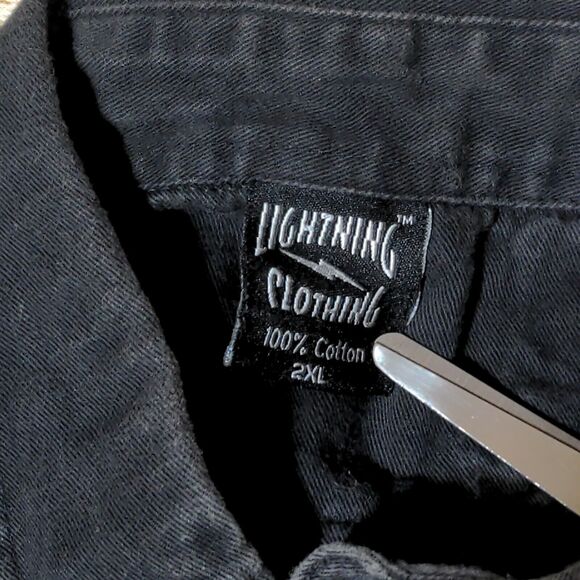 Lightning Clothing Men Sleeveless Black Denim Bike Week 2007 Daytona Beach Shirt - Picture 4 of 5